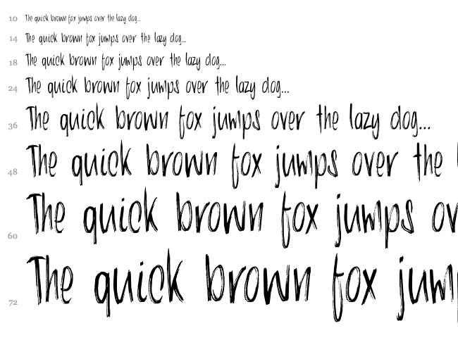 DK Chocolatte font waterfall